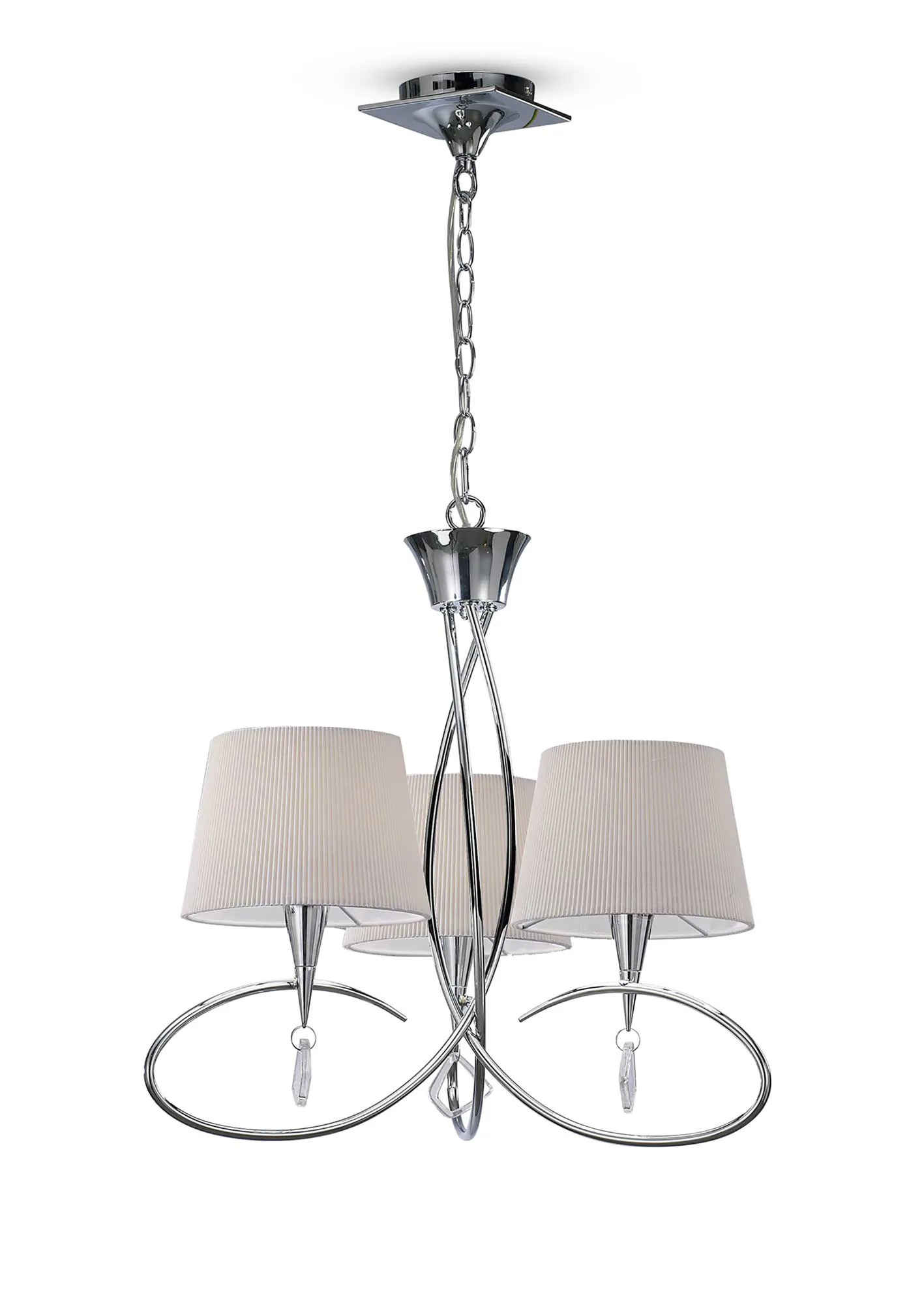 Mara Polished Chrome-Ivory White Ceiling Lights Mantra Multi Arm Fittings Mara Polished Chrome-Ivory White Ceiling Lights Mantra Multi Arm Fittings